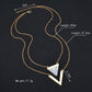 Popular official website with the same triangle turquoise pendant necklace V-shaped double-layer clavicle chain