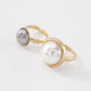R643 Retro Simple Hand Decoration French Romantic Light Luxury Temperament Pearl Ring Female Personality Minority Ring