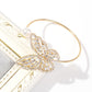 B144 Fashion Hollow Shining Diamond Bracelet Pearl Butterfly Opening Light Luxury Romantic Personality Bracelet Women