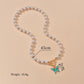 Simple Super Fairy Pearl Necklace Fashion Drop Oil Alloy Butterfly Necklace Ladies Jewelry