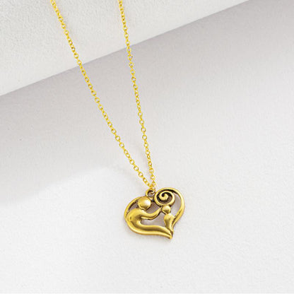 Mother's Day necklace mother child heart-shaped necklace heart-shaped pendant mother gift
