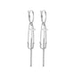Internet celebrity with the same personality earrings hip-hop retro cross earrings punk rock long tassel pin earrings