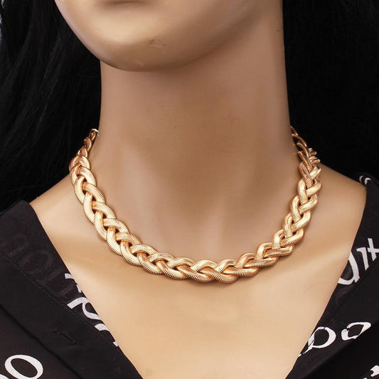 Jewelry Frosty Woven Snake Bone Chain Simple Necklace Niche Trend Metal Simple Clavicle Necklace