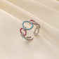 Jewelry fashion light luxury stainless steel dripping oil circle O-shaped open ring