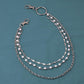Jewelry fashion personality cross chain ins versatile multi-layer pearl retro waist chain