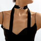 N186 French light luxury elegant retro pendant CCB velvet rhinestone niche cold geometric necklace