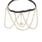 Fashion multi-layer chain spider pendant thigh chain female ins creative metal elastic body chain