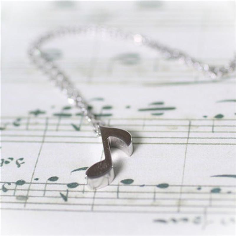 Explosive style, simple musical notation pendant necklace cute musical notation clavicle chain