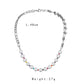 Trendy stainless steel chain pearl splicing geometric necklace titanium steel punk rock fashion atmosphere clavicle chain