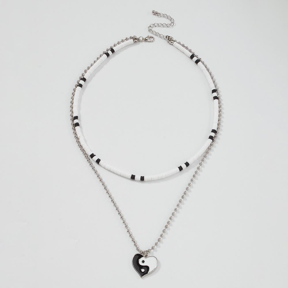 N8694 Jewelry Alloy Elegant Personality Heart Necklace Bohemian Fashion Simple Necklace