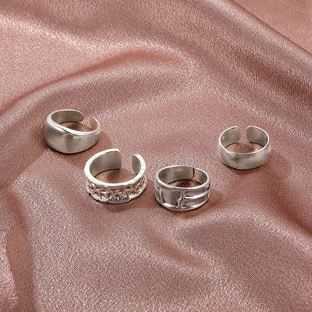 Old opening geometric ring ins personality trend adjustable irregular ring punk jewelry female