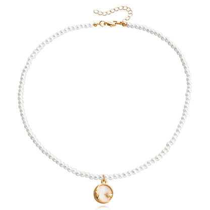 Jewelry Imitation Pearl Necklace Women's Advanced Design Sense Small Clavicle Chain Women's Fashion Light Luxury Necklace