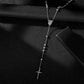 Fashion Jewelry Personality Beaded Stitching Cross Necklace Versatile Style Men's and Women's Jewelry