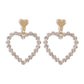 E8469 Love Pearl Earrings Women's Fashion Diamond Earrings Temperament Earrings Personality Atmospheric Earrings