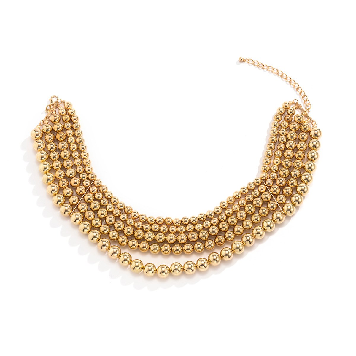 Jewelry Punk Exaggerated Ball Chain Necklace Trend Personality Geometric Beaded Clavicle Necklace