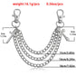 Hip Hop Metal Shoe Chain Metal Tassel Shoe Chain Charm Ladies Shoe Buckle Chain Is Cross Shoe Accessories
