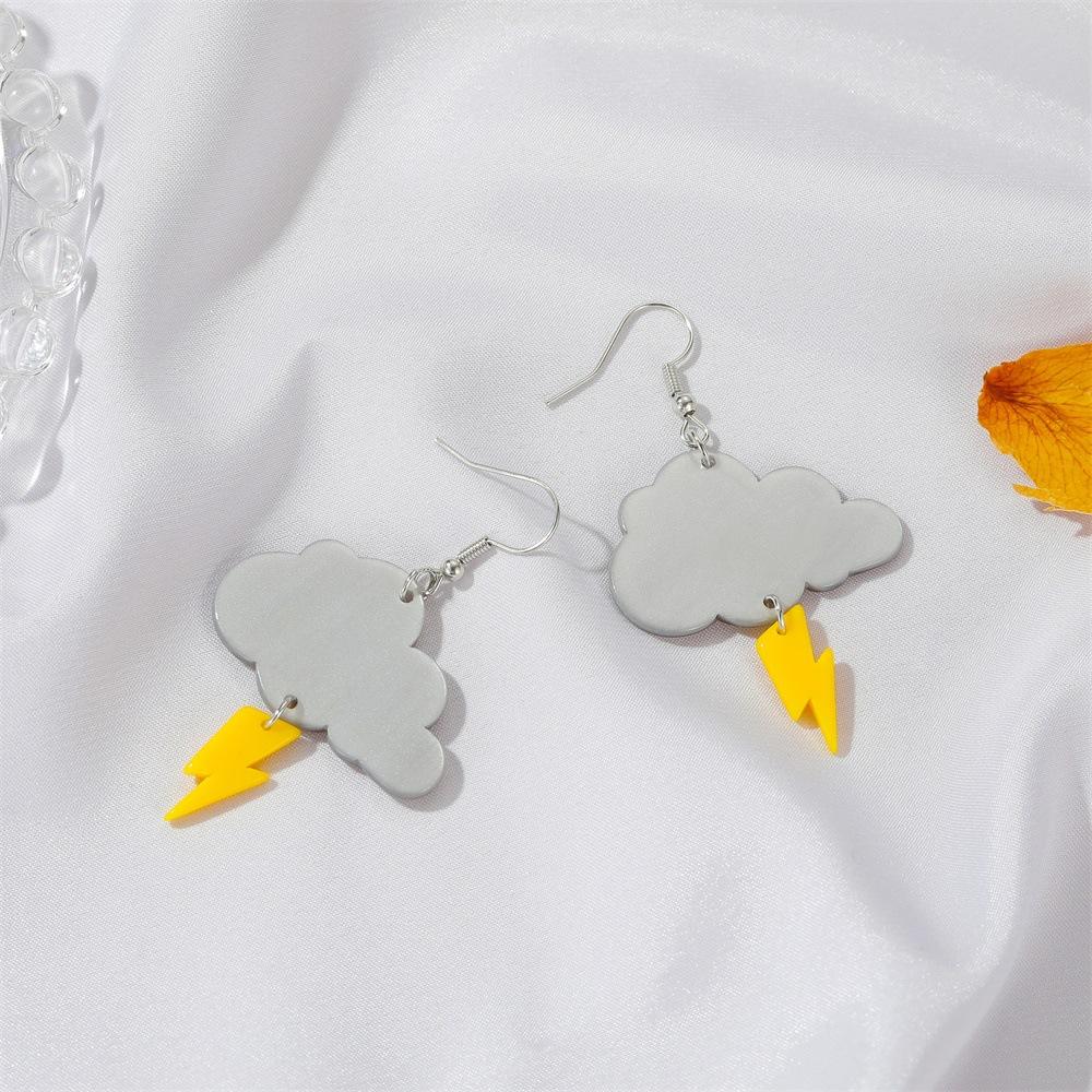 Earrings cute dark cloud lightning earrings creative cartoon DIY cloud earrings personalized earrings female