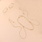 Jewelry English alphabet necklace glasses chain two-piece set versatile personality trend fashion accessories female