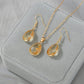 Accessories Fashion Vintage Resin Water Drop Necklace Earrings Set Ornament
