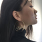 Jewelry Fashion Retro Personality Geometric Strand Hollow Earrings Female Exaggerated Temperament Circle Letter Earrings