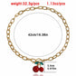 Jewelry y2k geometric exaggerated thick chain big red cherry pendant necklace female explosive necklace