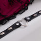 Dark Gothic Personality Alloy Necklace Necklace Sweet Cool Peach Heart Flame PU Collar Choker Necklace Female