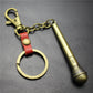 Long handle microphone microphone keychain antique silver bronze key ring jewelry bag pendant pendant