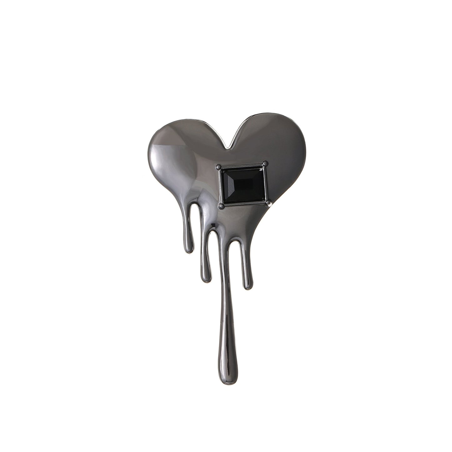 Fashion lava love brooch indifferent creative niche design heart-shaped suit pin collar accessories tide