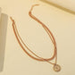 Jewelry Creative Astronomical Compass Retro Round Card Pendant Fashion Double Compass Hip Hop Necklace