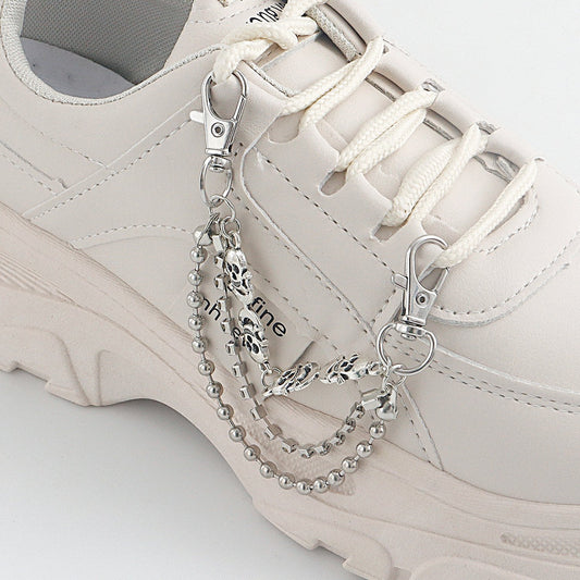 Jewelry ins sports fashion ball chain skull shoe chain charm lady shoe buckle chain