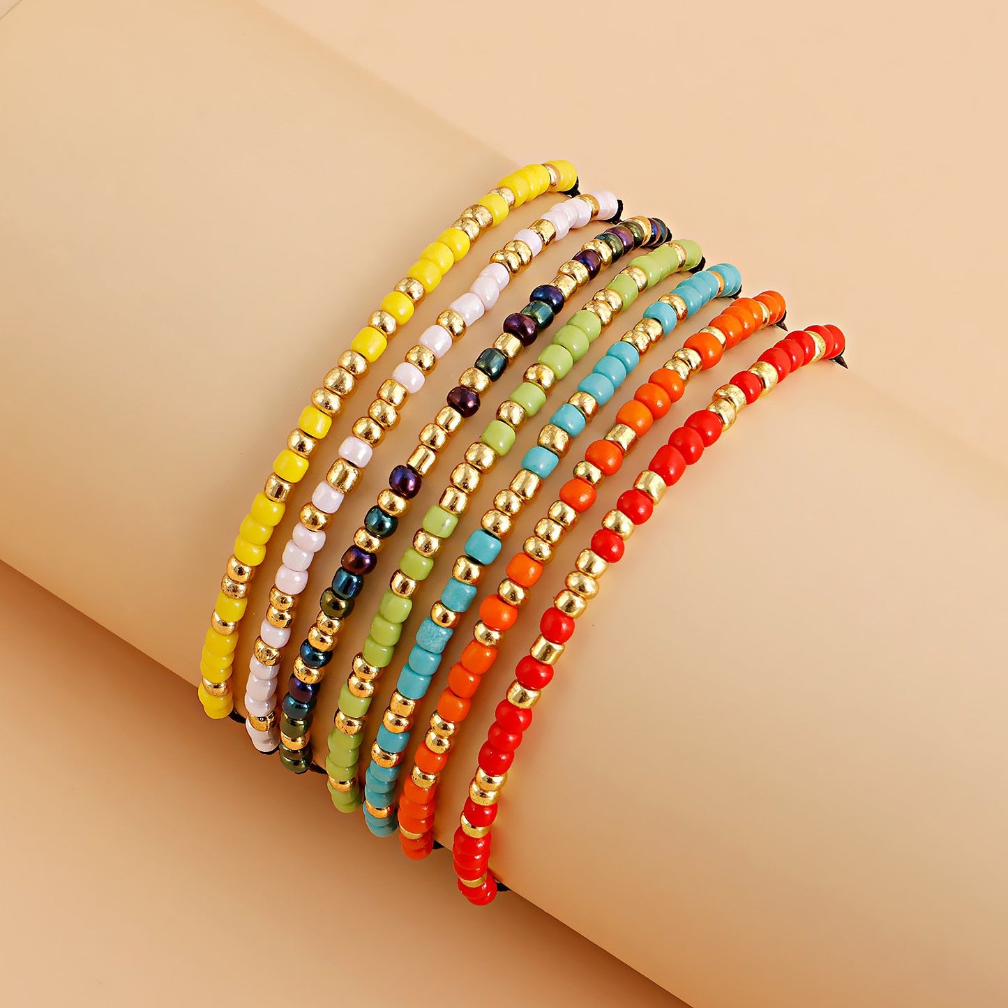 Explosive Style Adjustable Simple Rice Bead Bracelet Bohemian Beaded Bracelets