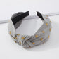 F382 Fashion Fabric Temperament Headband Simple Elegant Sweet Knotted Hair Accessories Solid Color Retro Headband Women