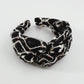 F4437 Geometric fashion trendy headband chiffon sequin embroidery knotted lady temperament headband