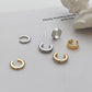 ins simple zircon ear clip without ear hole French light luxury geometric ear bone clip set Mori super fairy earrings