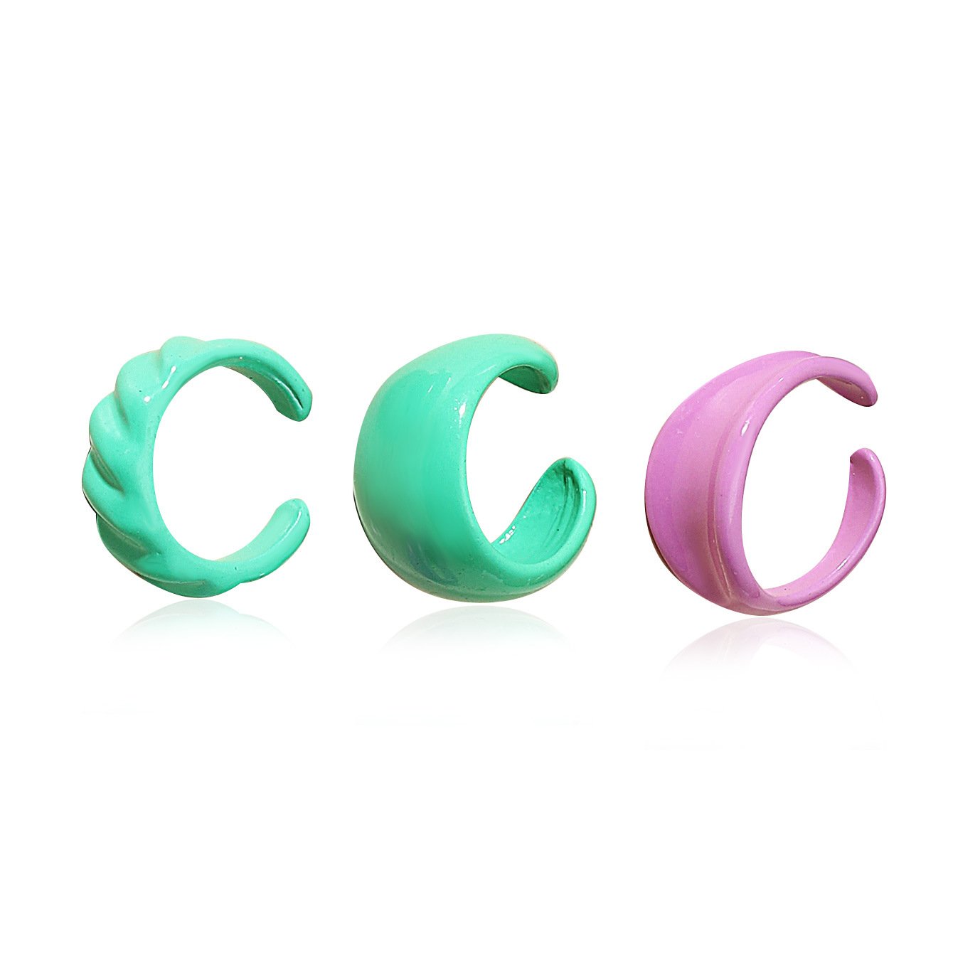 Retro Simple Alloy Color Ear Clip Set Ins Personality No Hole Circle Ear Stud Three-piece Set Fashion Earrings Female