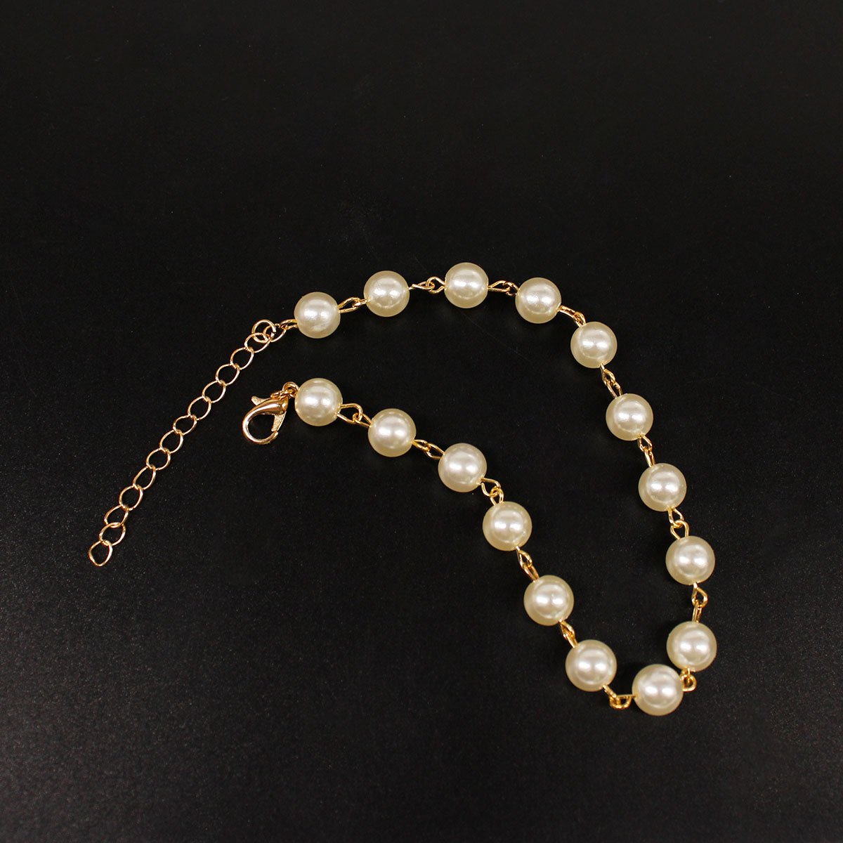 Jewelry fashion street shooting full handmade pearl anklet female personality all-match beach foot decoration