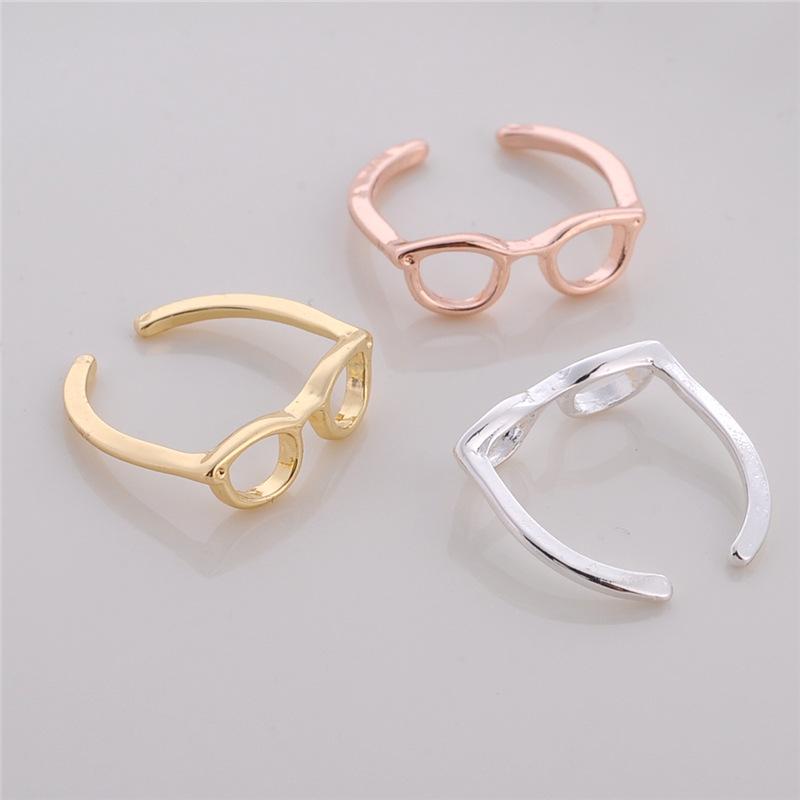 Exclusively for fashion personality hollow half opening adjustable glasses ring women's jewelry