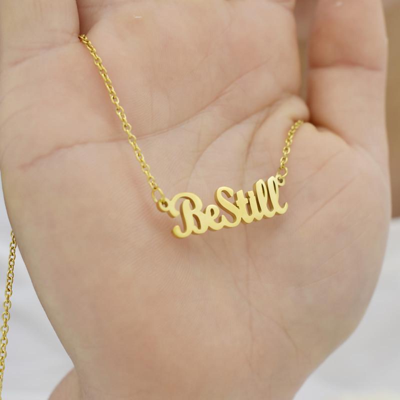Creative Letter Bestill Necklace Stainless Steel Clavicle Chain