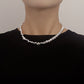 Jewelry broken silver a few taels irregular splicing pearl necklace sweater chain personality all-match trendy cool necklace