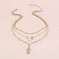 N8988 multi-layer snake-shaped pendant necklace personalized five-pointed star fashion necklace temperament creative necklace female