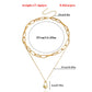 Jewelry Fashion Double Love Clavicle Chain Personality Necklace Women's Sweater Chain High-end Sense Necklace