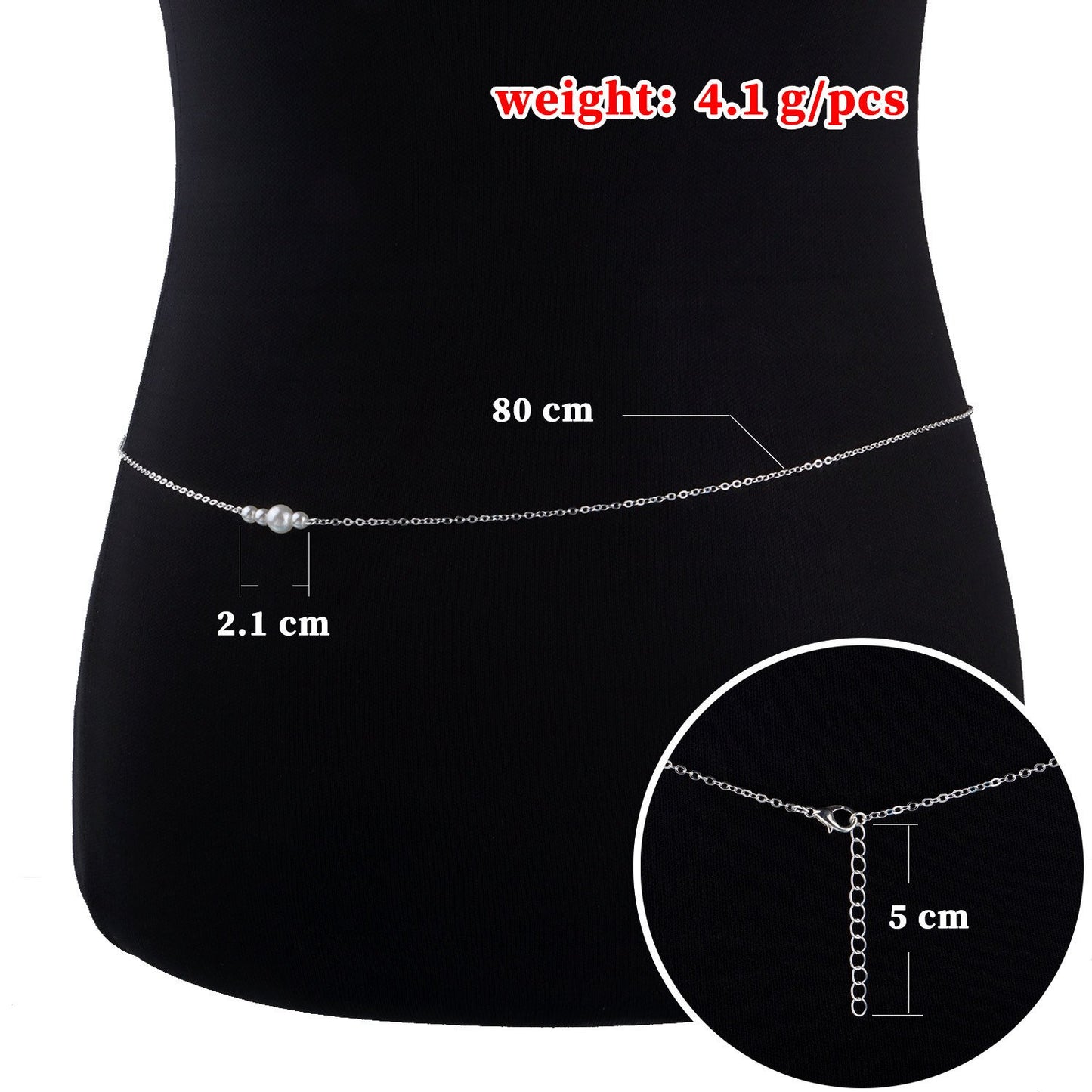 Waist Chain Sexy Simple BodyBelly Bikini Women's Pearl Waist Chain