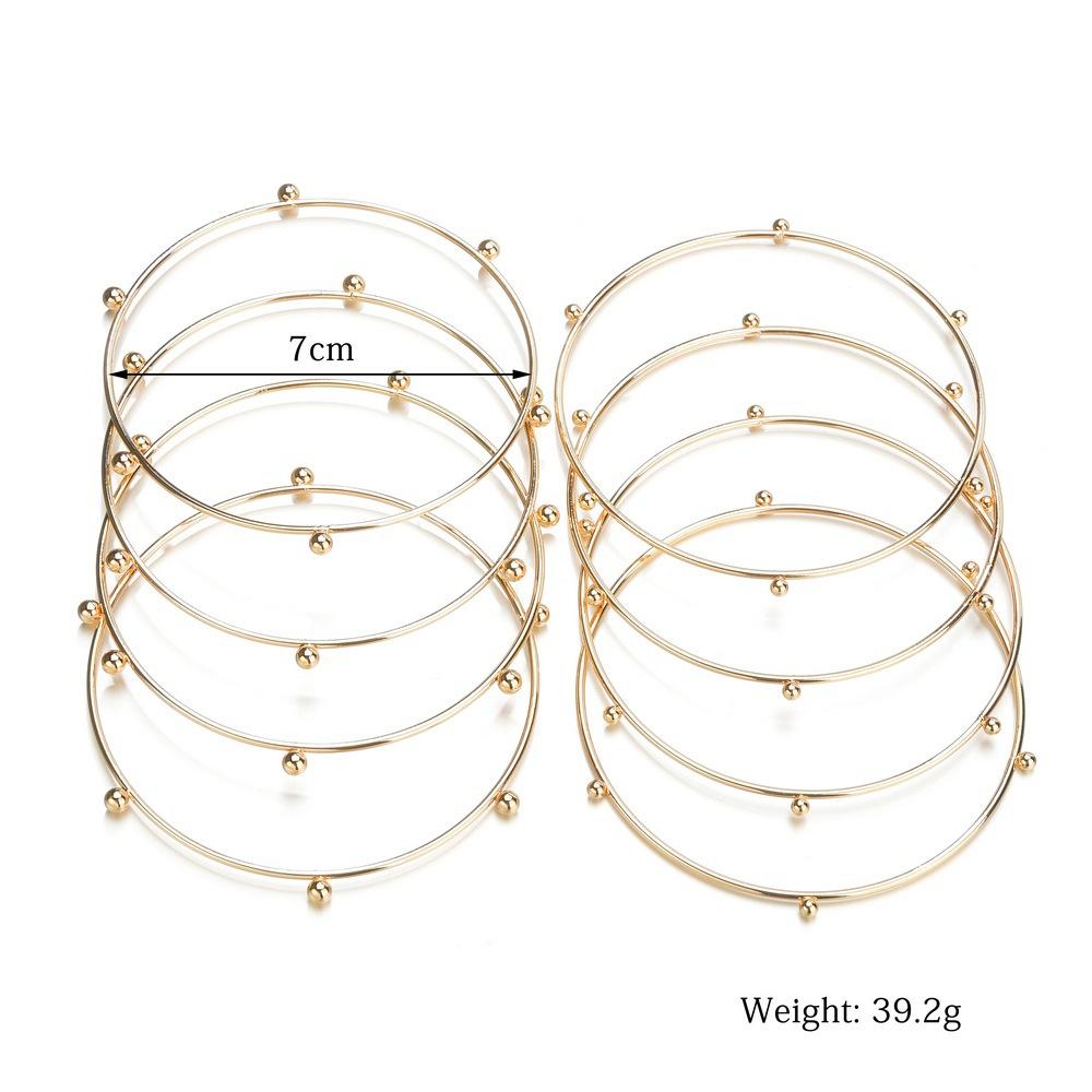 Bohemia 8-Piece Bracelet Fashion Plating KC Gold Bracelet Ladies Jewelry Breakout