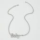 N927 cold fashion simple necklace imitation pearl claw chain small fragrance necklace baby letter geometric pendant