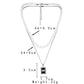 Fashion Simple Personality Versatile Trend Stainless Steel Square Brand Eye Oil Drip Pearl Necklace Men