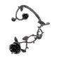 E141 retro dark earrings flirtatious rose exaggerated earrings old-fashioned winding exaggerated earrings