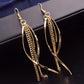 Simple retro long tassel earrings popular actress all-match earrings direct supply