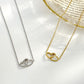 Double ring love interlocking necklace women's fashion light luxury metal geometric heart-shaped pendant sweater chain ins trendy clavicle chain