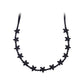 Black five-pointed star ribbon lace lace star necklace simple temperament girls necklace princess personality collarbone chain