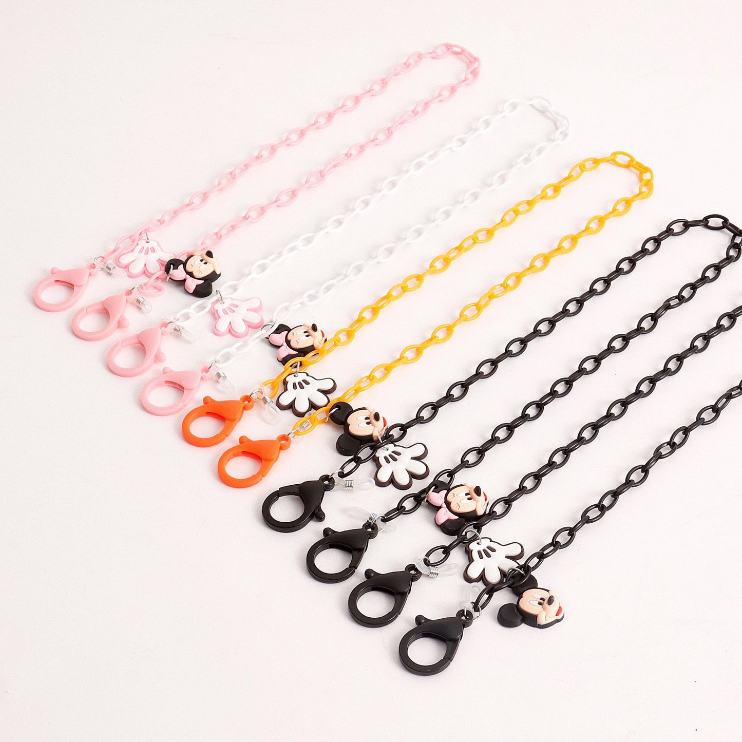 Explosive Acrylic Mouse Mask Chain Children's Cartoon Mickey Candy Color Glasses Chain Earphone Lanyard